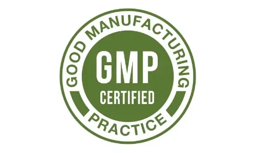 GMP standards seal shown on MemoHive packaging
