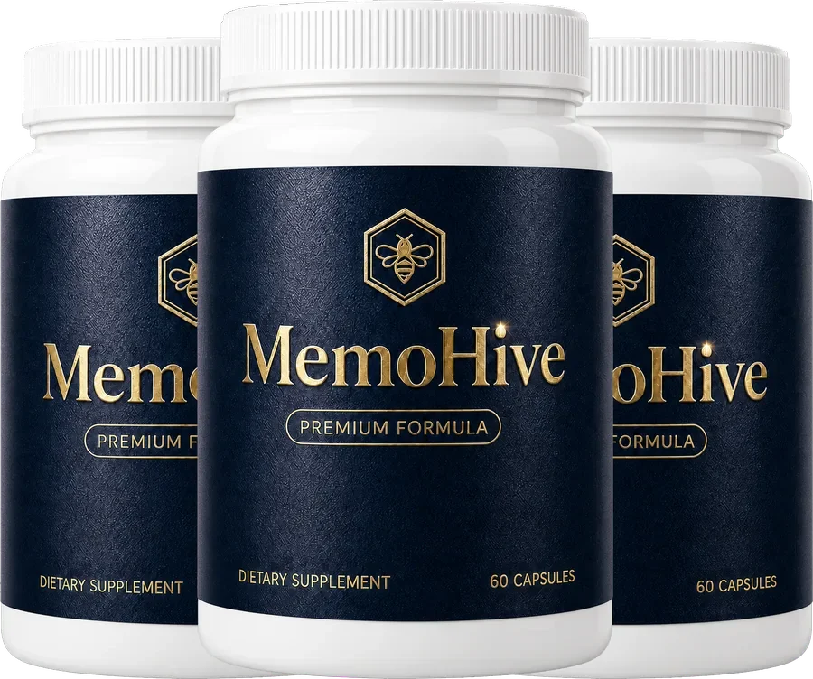 MemoHive three-bottle bundle, a 90-serving supply of the memory and focus formula